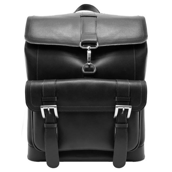 A1 Luggage Hagen Leather Laptop Backpack; Black A1741705
